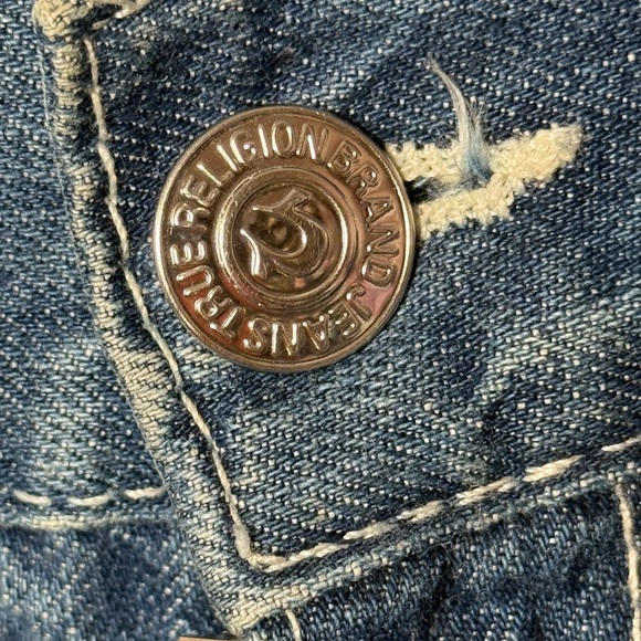 True Religion Fashion For The Senses Ricky Flap Straight Mens Sz 36 Med. Wash - Picture 7 of 9